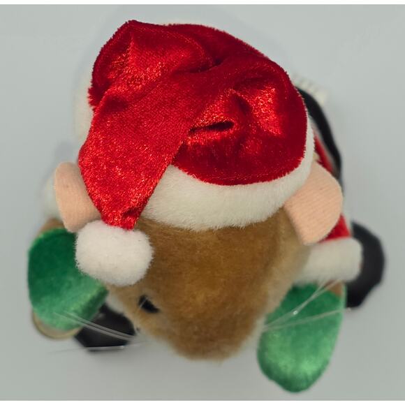 Gemmy 7" Animated Santa Mouse Sings "I Wish You A Merry Christmas" Bell Jingles - Picture 5 of 7